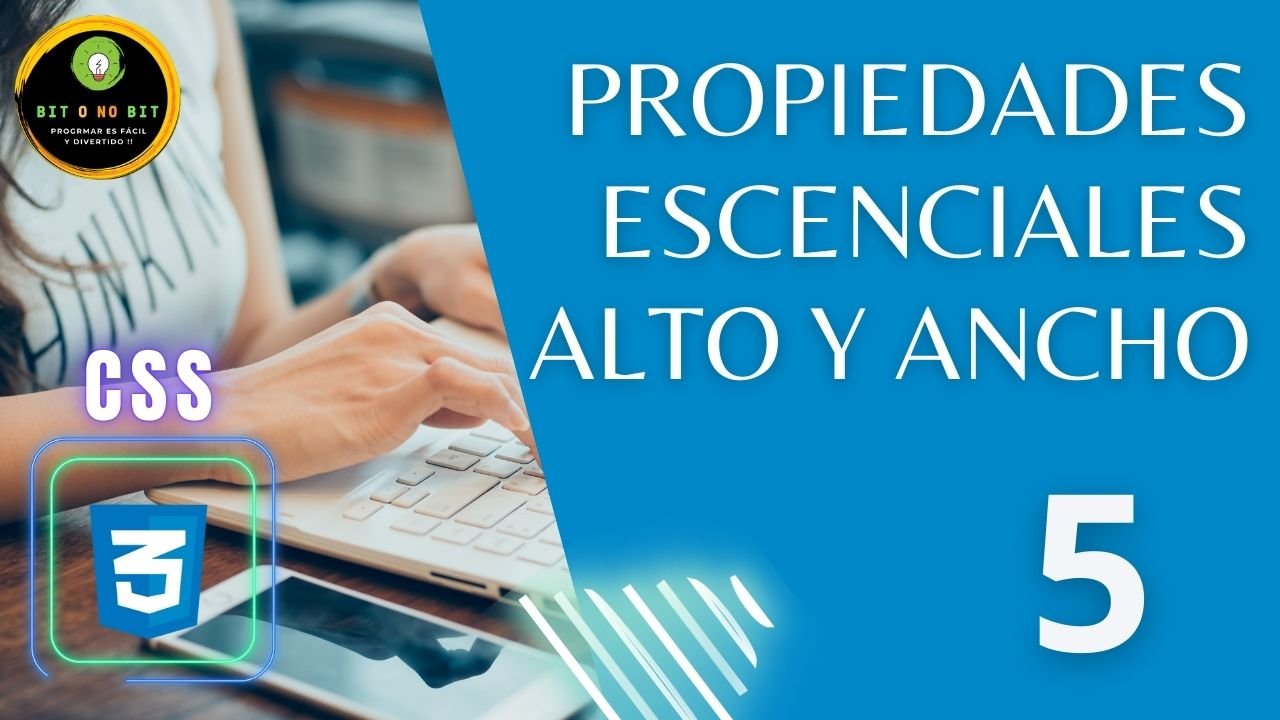 Imagen de fondo azul con manos de mujer en un teclado y el título del vídeo