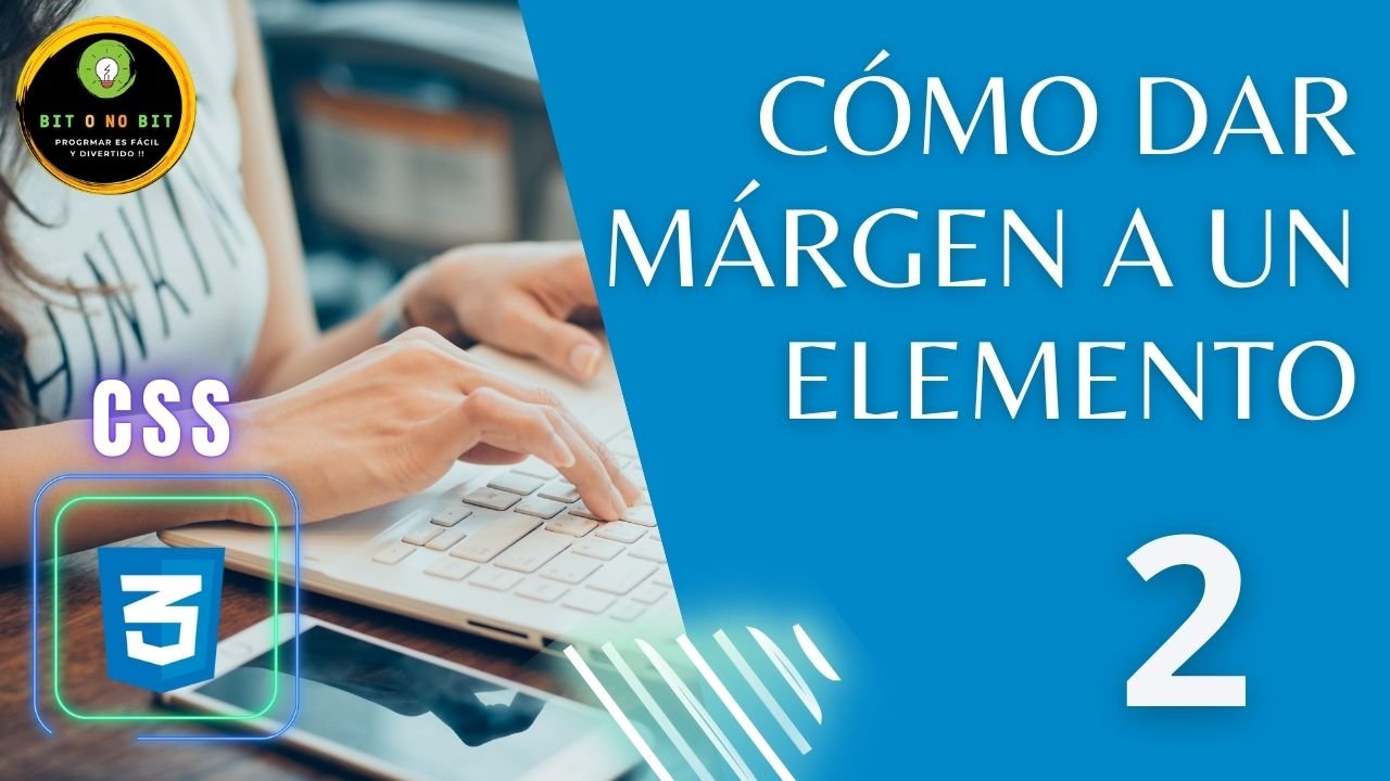 Imagen de fondo azul con manos de mujer en un teclado y el título del vídeo