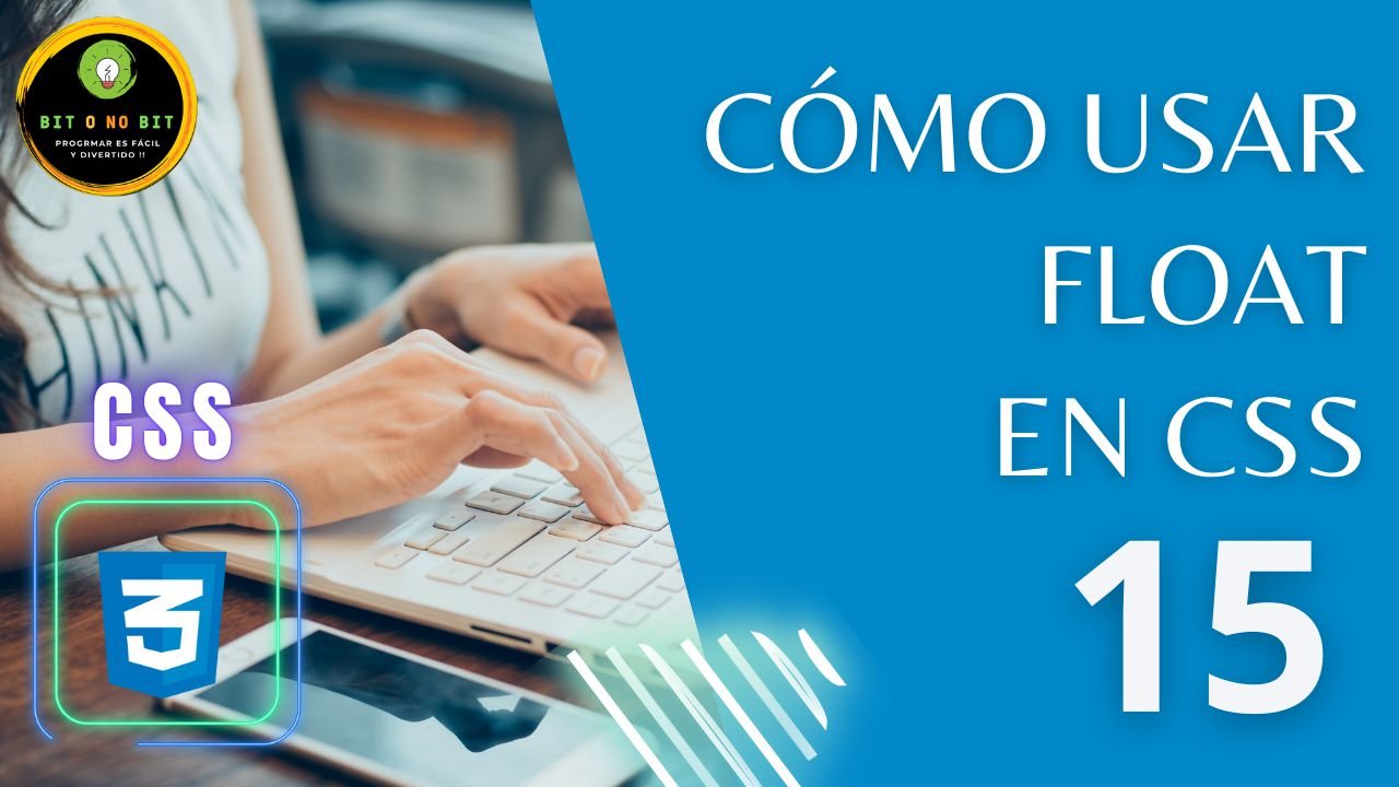 Imagen de fondo azul con manos de mujer en un teclado y el título del vídeo