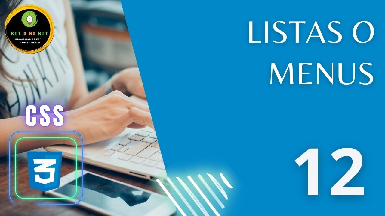 Imagen de fondo azul con manos de mujer en un teclado y el título del vídeo