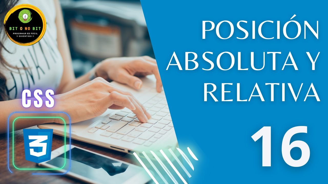 Imagen de fondo azul con manos de mujer en un teclado y el título del vídeo