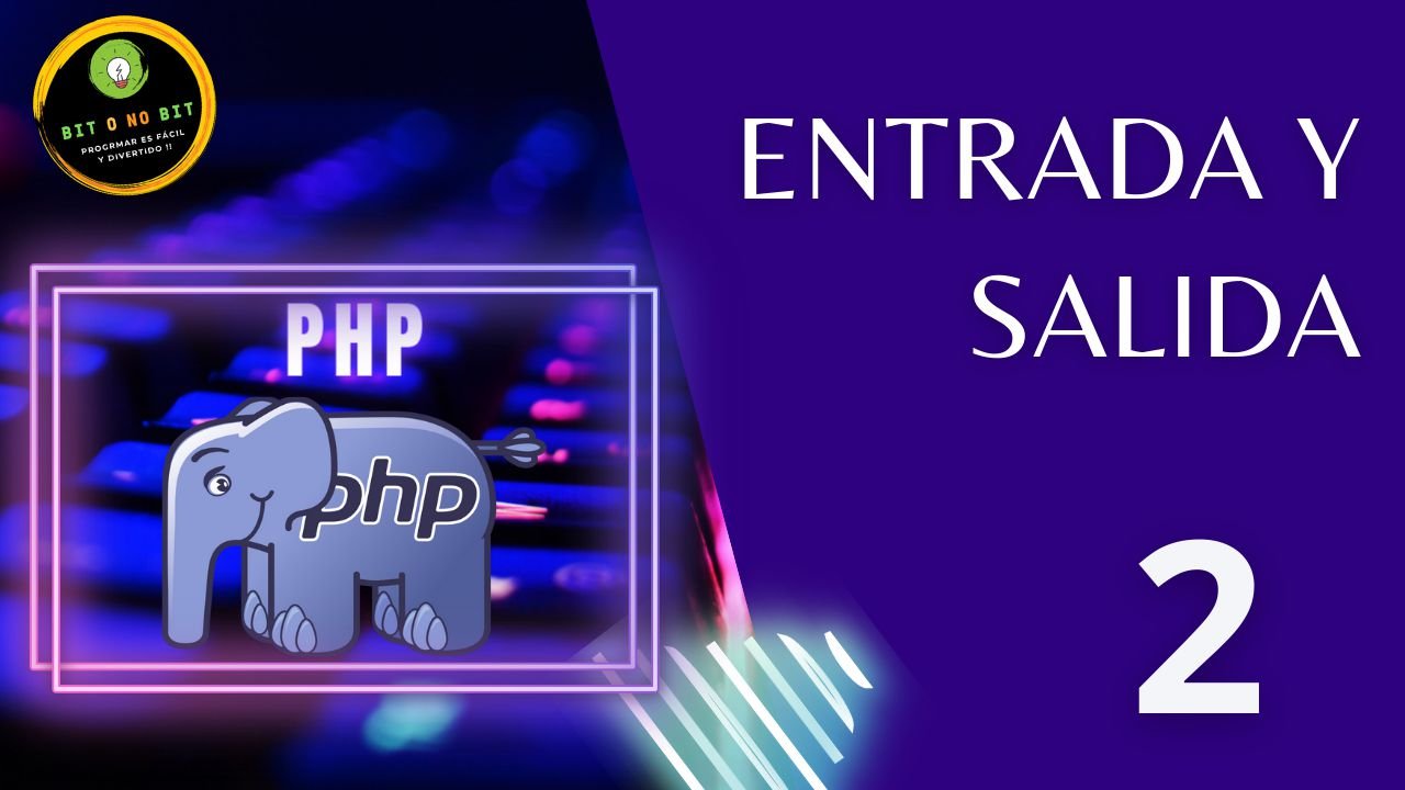Imagen de un teclado retroiluminado y el logo de PHP con tonalidades violetas