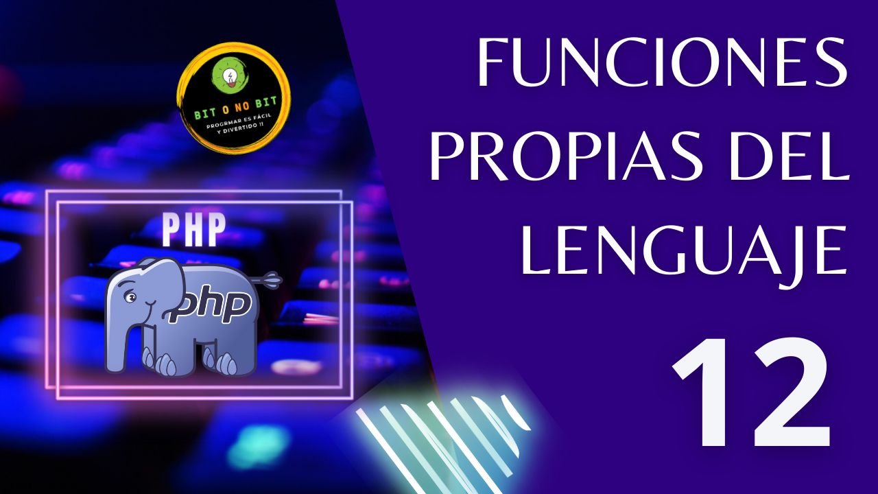 Imagen de un teclado retroiluminado y el logo de PHP con tonalidades violetas